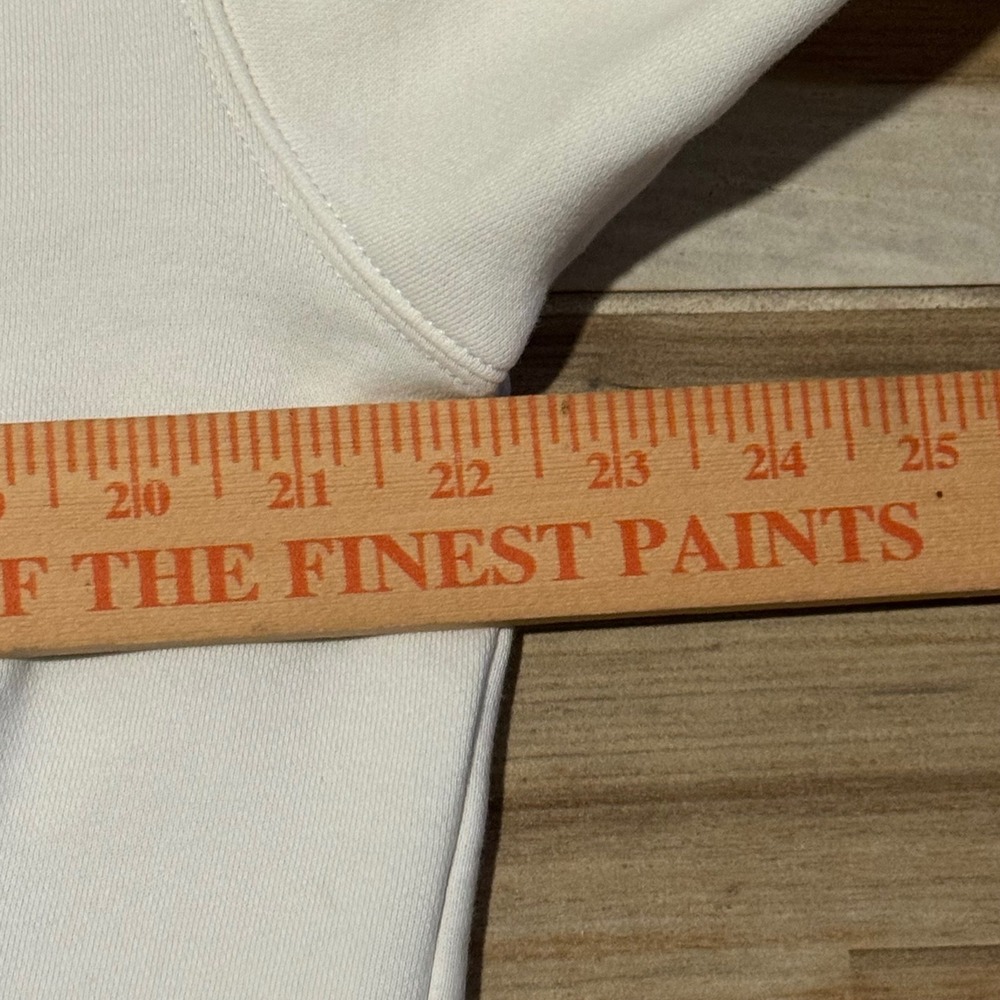 Nike Sportswear Essential Crewneck Sweatshirt White Mini Swoosh XS Oversized - Picture 5 of 9